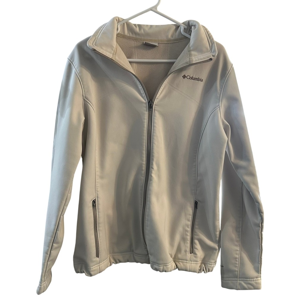 Columbia Omni Shield Softshell Jacket Womens XL White Full Zip‎ Outdoor Gear